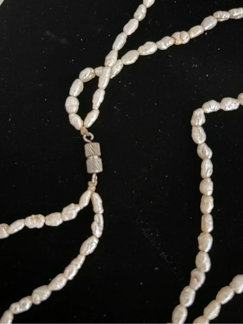 Vintage Double-strand Freshwater Rice Pearl Necklace - Picture 5 of 8